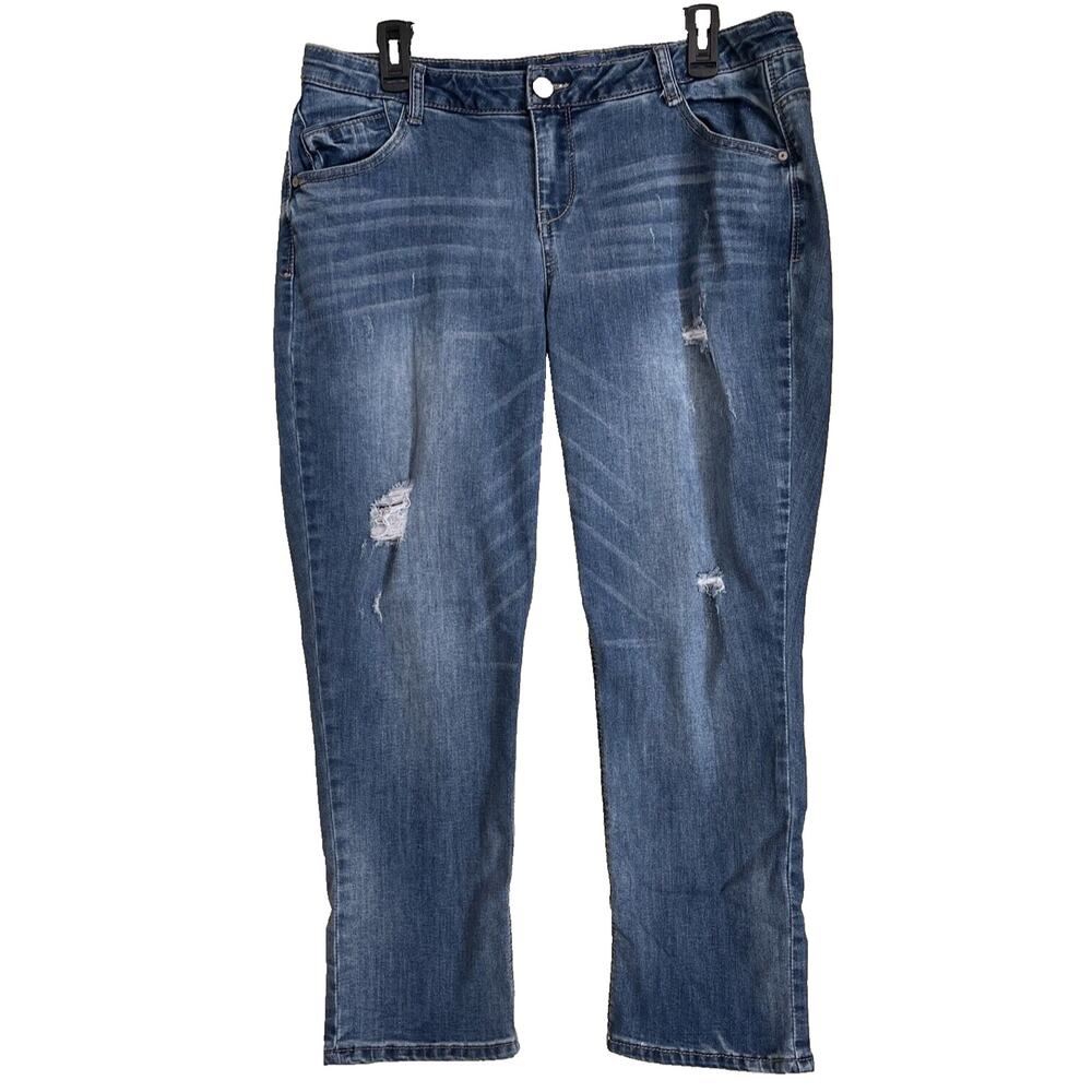 Democracy "Flex"-ellent Distressed Jeans Sz 14W